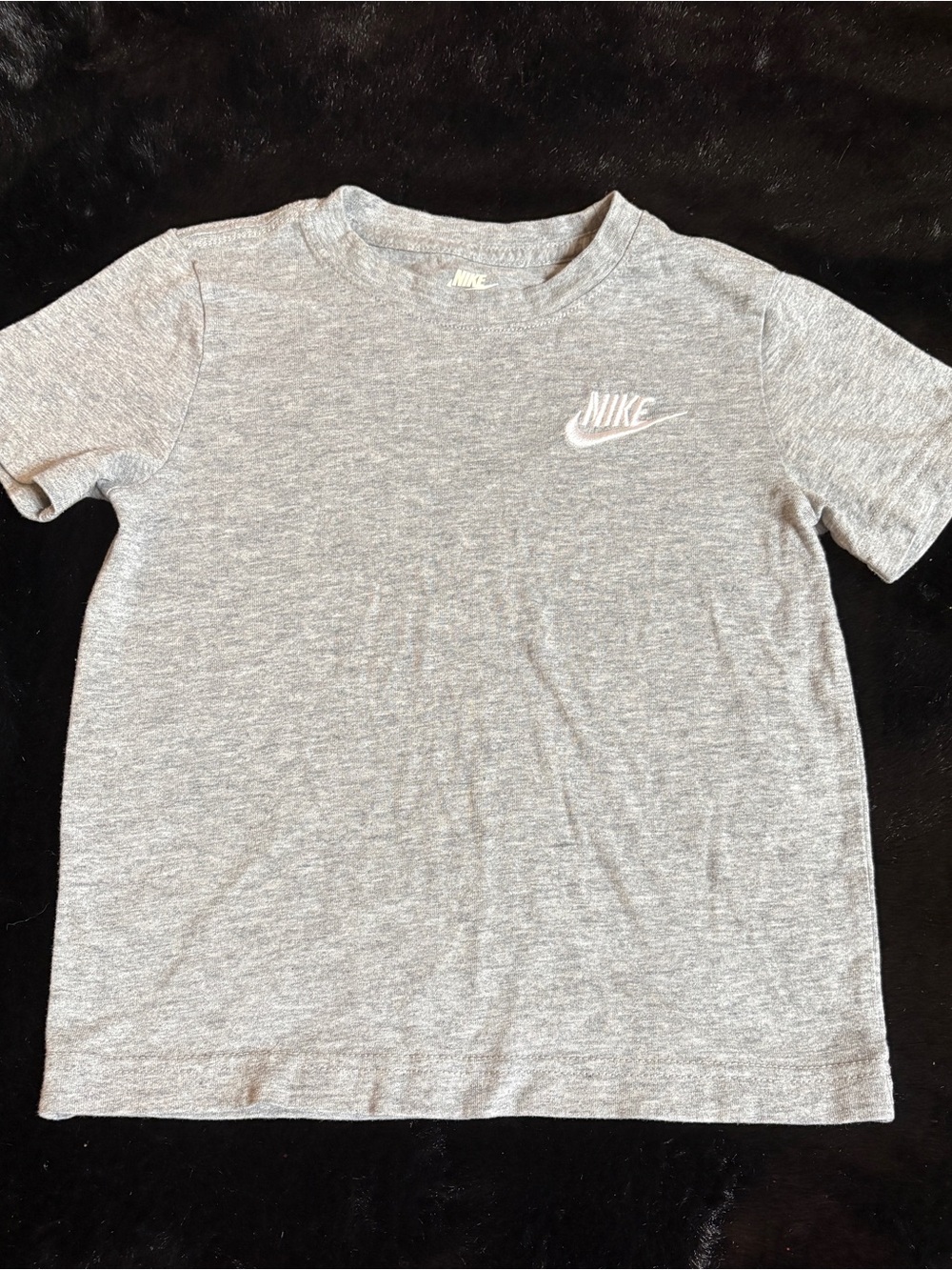 Nike Gray Heather Short Sleeve Tee with White Logo
